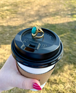 Jasmine Oval Ring - Turquoise