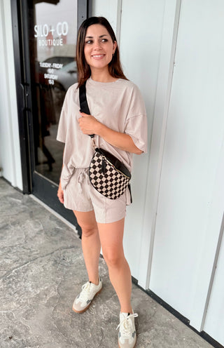 Taupe Cotton Lounge Top