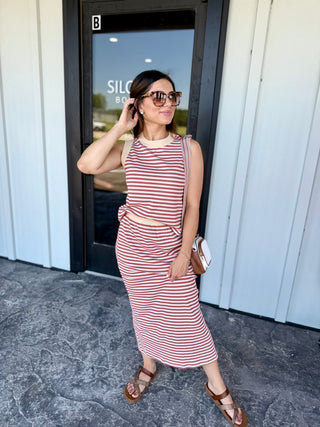 Striped Skirt & Tank Set