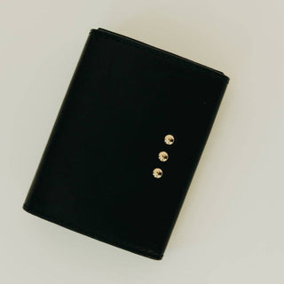 Eden Envelope Card Holder Wallet: Black